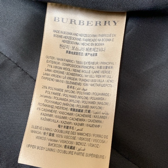🇬🇧BURBERRY BRIT wool/cashmere blend winter trench coat - Picture 15 of 16